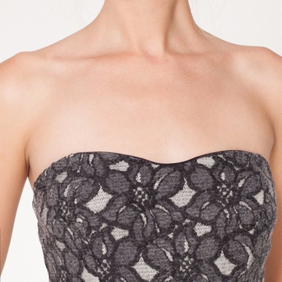 NEW Mystic Grey Strapless Dress - Picture 3 of 8